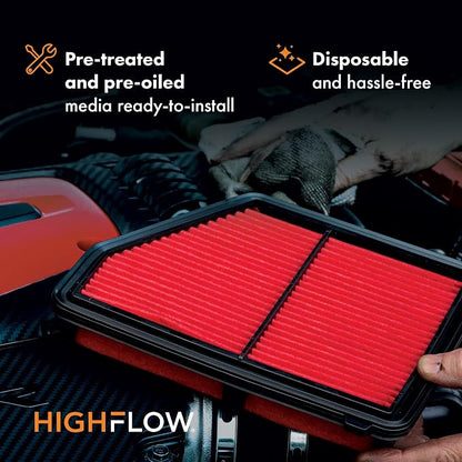HIGHFLOW High Performance, Pre-Oiled Disposable Engine Air Filter PA99540X | - Image 4