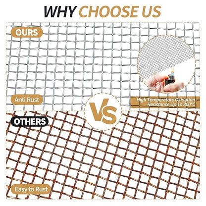 5 Pack 304 Wire Mesh Screen, 11.8"X8.2" Heat-Resisting Metal Mesh, 20 Mesh - Image 3