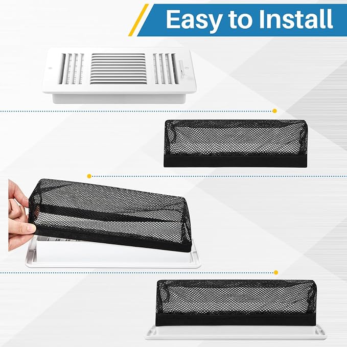 Zonon 12 Pcs 6 x 12 Inch Floor Register Cover Trap Vent Screen - Image 3