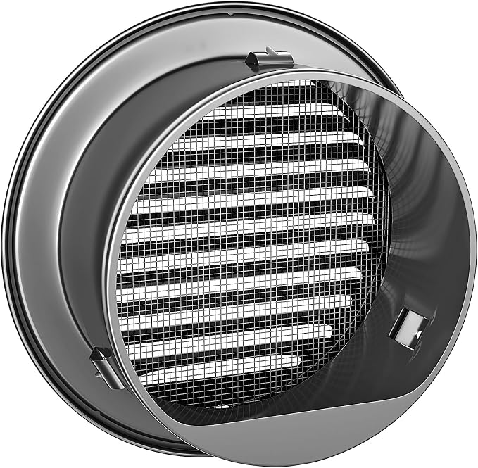 6" in Heavy Duty Thickened 304 Stainless Steel Air Vent Cover Louvered Grille - Image 3