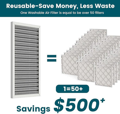 16x24x1 Air Filter-MERV 8, Washable & Reusable Electrostatic Air Filter - Image 2