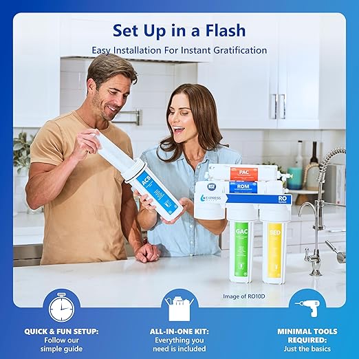 Express Water Reverse Osmosis Water Filter System, Chlorine Reduction, NSF - Image 5