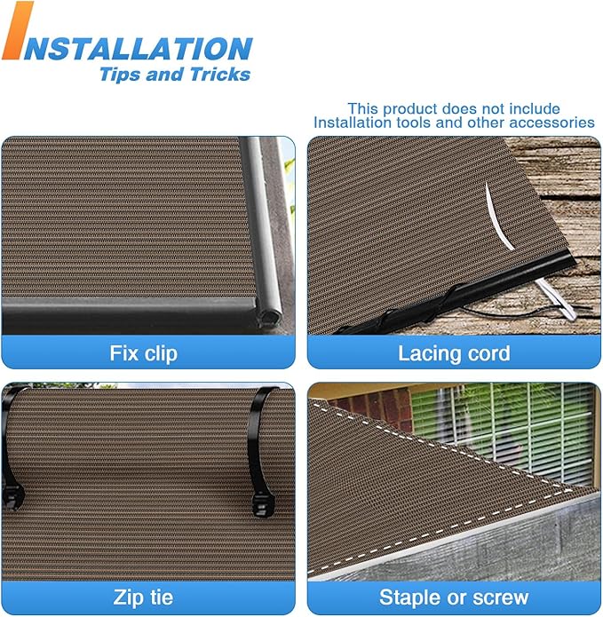 TANG Sun Shade Fabric Roll 8'x128' Shade Cloth - Image 5