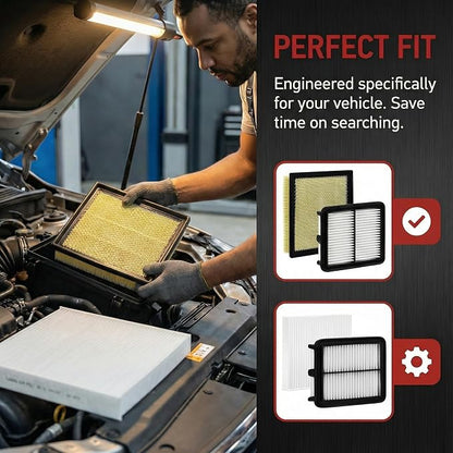 White Cabin Filter & Engine Air Filter Kit - Image 7