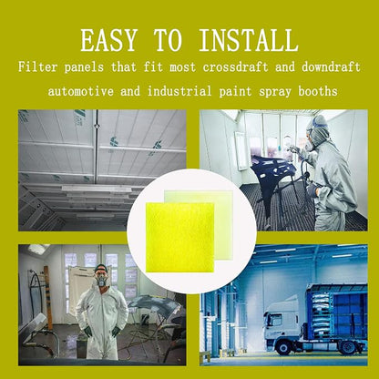 AUC Paint Booth Exhaust Filters, 22 Gram Fiberglass Paint Arrestors Pad - Image 5