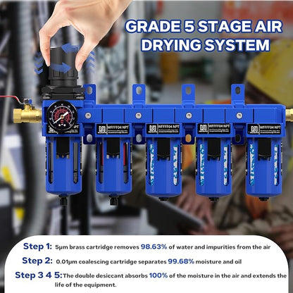 NEWPO 1/2" NPT 5 Stage Air Dryer - Image 5