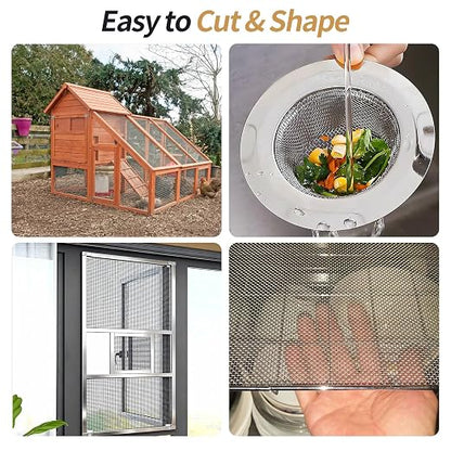 5 Pack 304 Wire Mesh Screen, 11.8"X8.2" Heat-Resisting Metal Mesh, 20 Mesh - Image 6