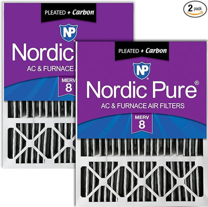 Nordic Pure 20x25x5 Lennox X6673 X6675 Replacement Air Filter MERV 8 + Carbon 2 by NordicPure