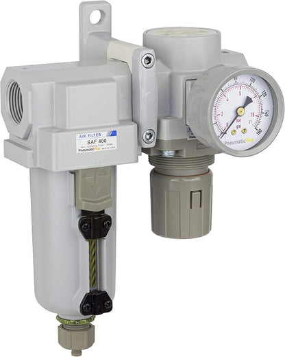 PneumaticPlus SAU420-N06G-MEP Compressed Air Filter Regulator Combo 3/4" NPT by PneumaticPlus