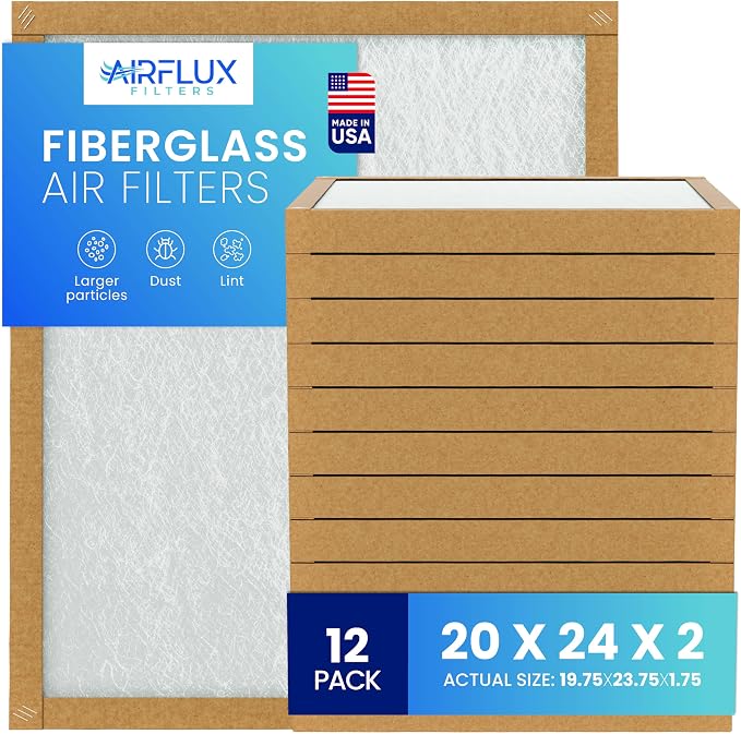 Fiberglass Air Filter -20x24x2Air Filter 12 Pack by Unknown