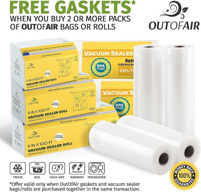 100 Vacuum Sealer Bags: Quart Size by OutOfAir Works - Image 10