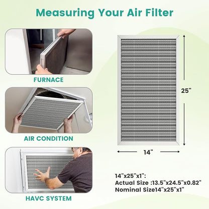 14x25x1 HVAC Furnace Air Filter, Lasts a Lifetime, Washable Reusable, - Image 3