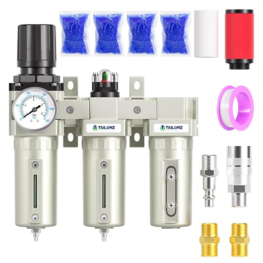 TAILONZ PNEUMATIC 0-240PSI 3/4 Inch NPT Industrial Grade Three Stage Air Drying by TAILONZPNEUMATIC