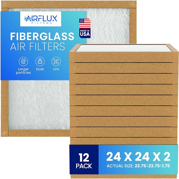 Fiberglass Air Filter -24x24x2Air Filter 12 Pack by Unknown