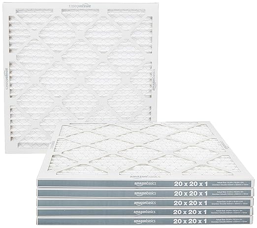 Amazon Basics 20x20x1 Air Filter 6 Pack, MERV 11 AC Furnace Filters by AmazonBasics