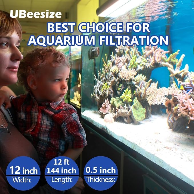 UBeesize Aquarium Filter Media Floss, 12 ft Cut to Fit Pond Filters - Image 5