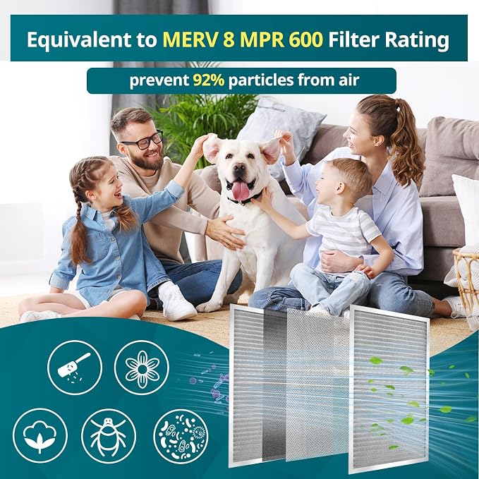 Torjim 24x24x1 Air Filter-MERV8, Washable & Reusable AC/HVAC Permanent - Image 4