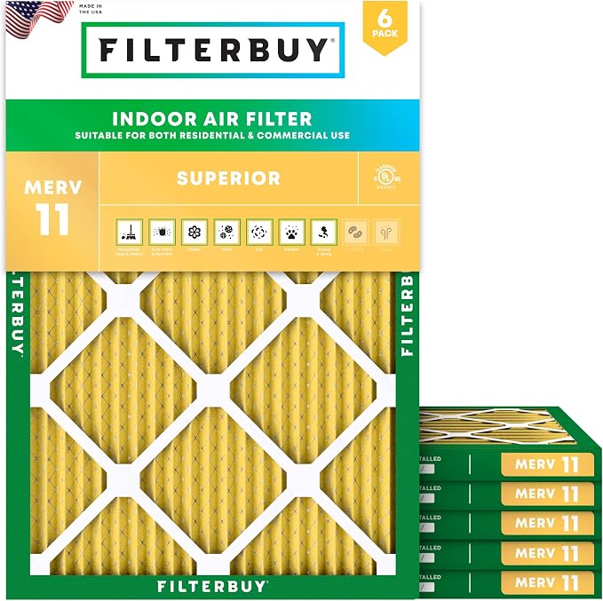 Filterbuy 30x32x1 Air Filter MERV 11 Superior Pet & Allergy Defense, by Filterbuy