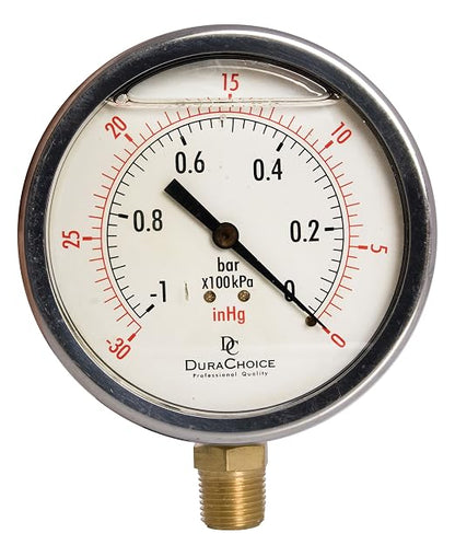 4" Oil Filled Vacuum Pressure Gauge - Image 2