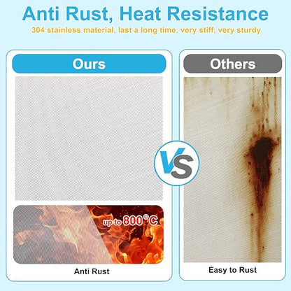 4 Pcs 13x9 40 Mesh 304 Stainless Steel Wire Mesh Sheet, Rustproof Metal Mesh - Image 8