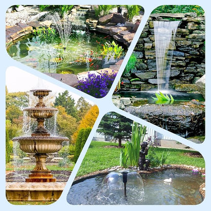 POPOSOAP Pond Filter with 55W Solar Fountain Pump, Solar Pond Filter with - Image 9