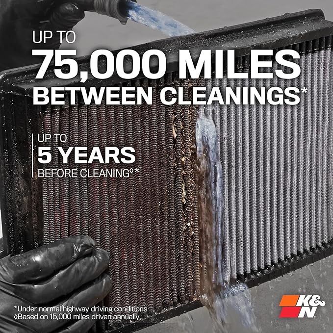 K&N Engine Air Filter: Increase Power & Towing, Replacement Air Filter: - Image 6