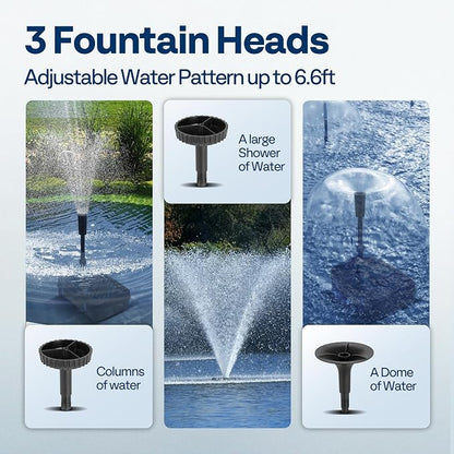 VIVOHOME All-in-One Pond Filter Fountain System Kits, 540 GPH Submersible Water - Image 4