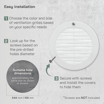 Vent Systems 4" Inch White Soffit Vent Cover - Image 4