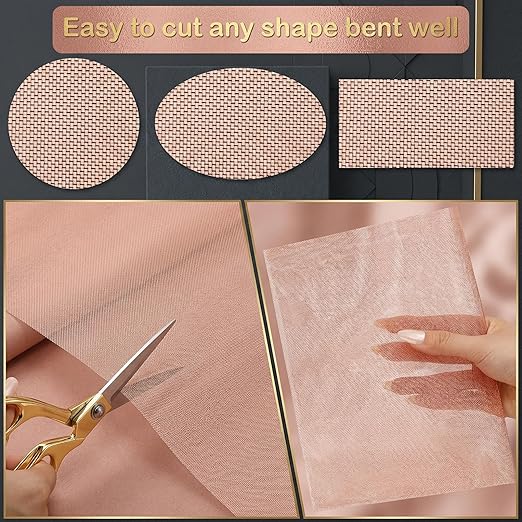 Therwen 24 Inch x 35 ft Copper Mesh Screen 99.9% Pure Copper 40 Mesh Roll Wire - Image 4