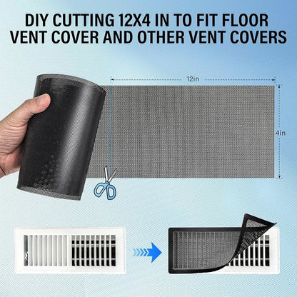 39x4 inch Customizable DIY Floor Vent Covers, Magnetic PVC Vent Mesh - Image 8