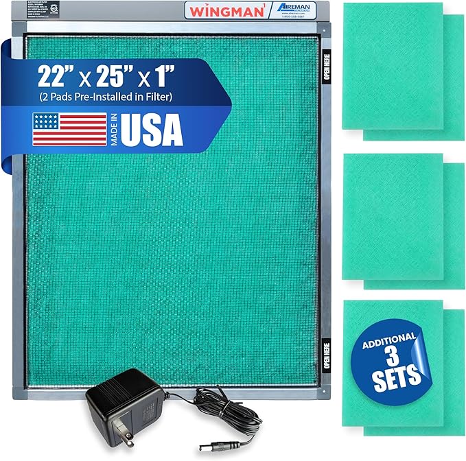 22x25x1 Polarized Media Electronic Air Filter by WINGMAN1