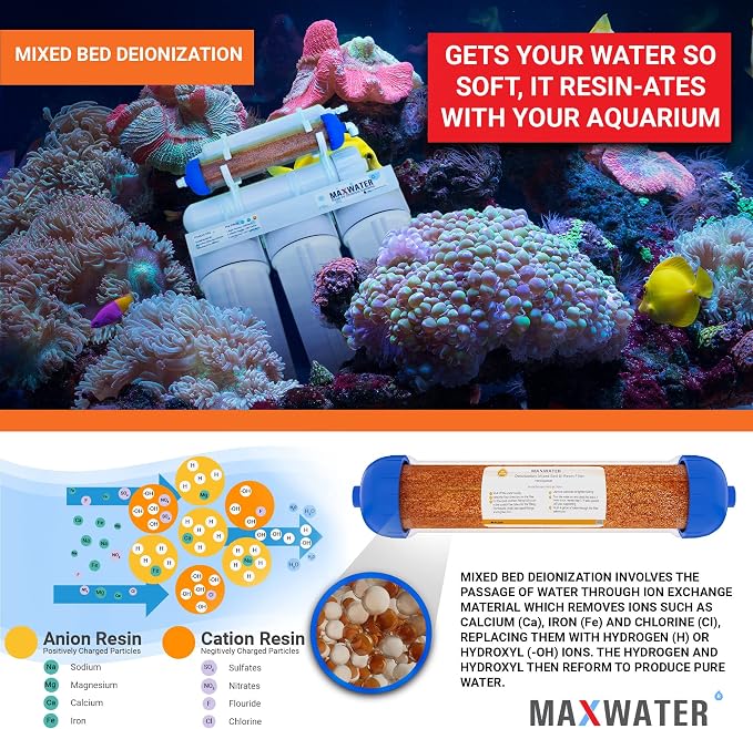 Max Water Mixed Bed Ion Exchange RODI Aquarium Filter Resin Replacement - Image 7