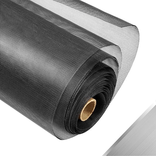 304 Stainless Steel Mesh Window Screen Roll, 35IN x 10FT Black Metal Window by FCSOTSPS