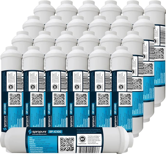 SpiroPure Inline Filter NSF Coconut Shell Granular Carbon Water Filter by SpiroPure