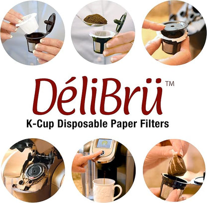Delibru K Cup Disposable Paper Filters 300 Pack Fits - Image 3