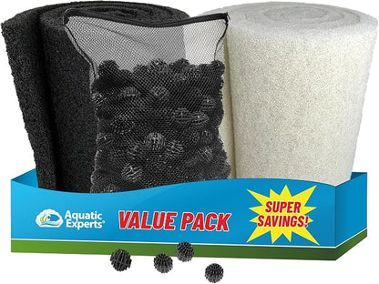Aquatic Experts Classic Koi Pond Filter Pad COARSE – Bulk Roll Pond Filter Media by AquaticExperts