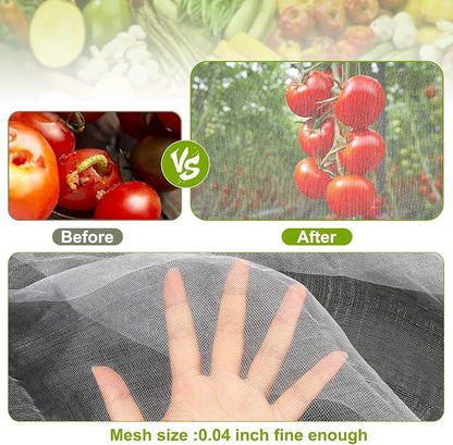Garden Netting, 10x50 FT Ultra Fine Mesh Netting Pest Barrier Protection Bird - Image 5