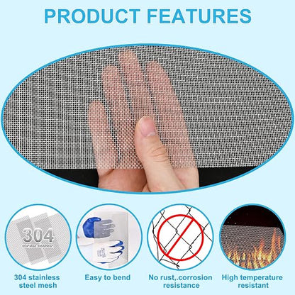 16 Pcs 13x9 20 Mesh 304 Stainless Steel Wire Mesh Sheet, Rustproof Metal Mesh - Image 5