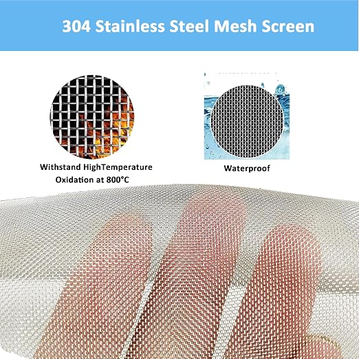 304 Stainless Steel Mesh Screen#30Mesh -Size:15.7"x47.2", - Image 3