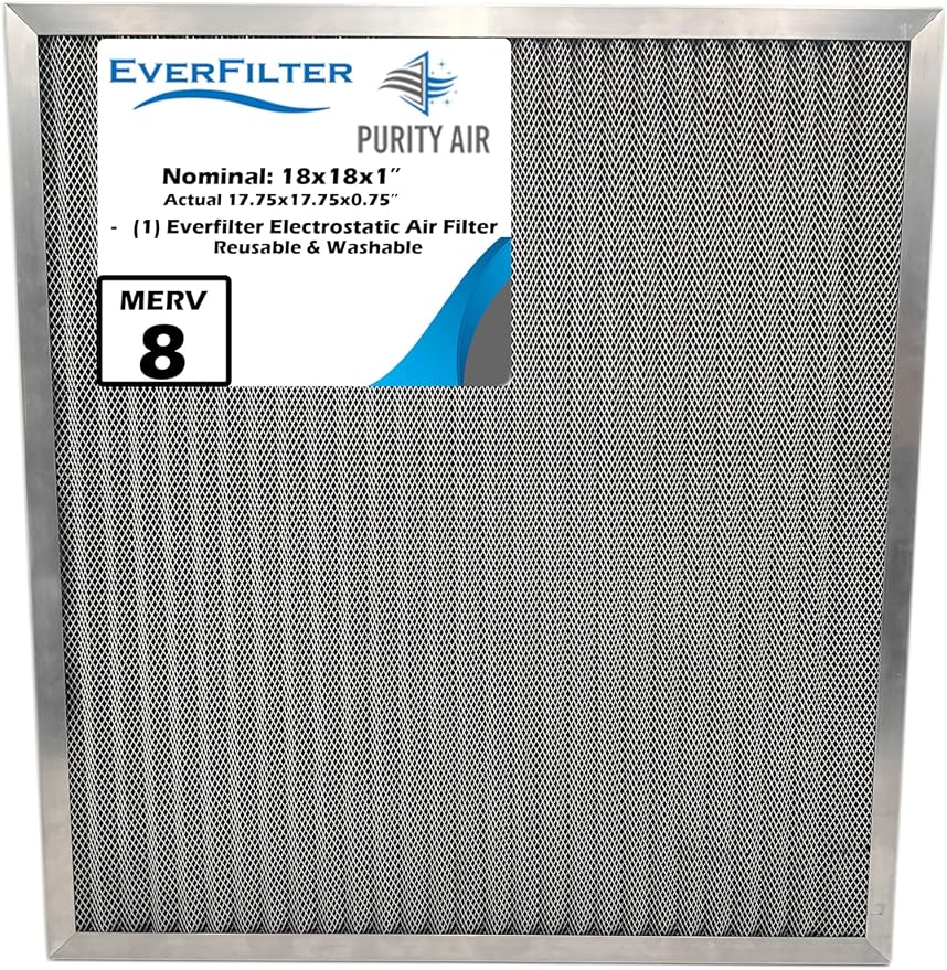 18x18x1 Electro-static Air Filter AC Furnace Filter, Reusable & Washable by PurityAir