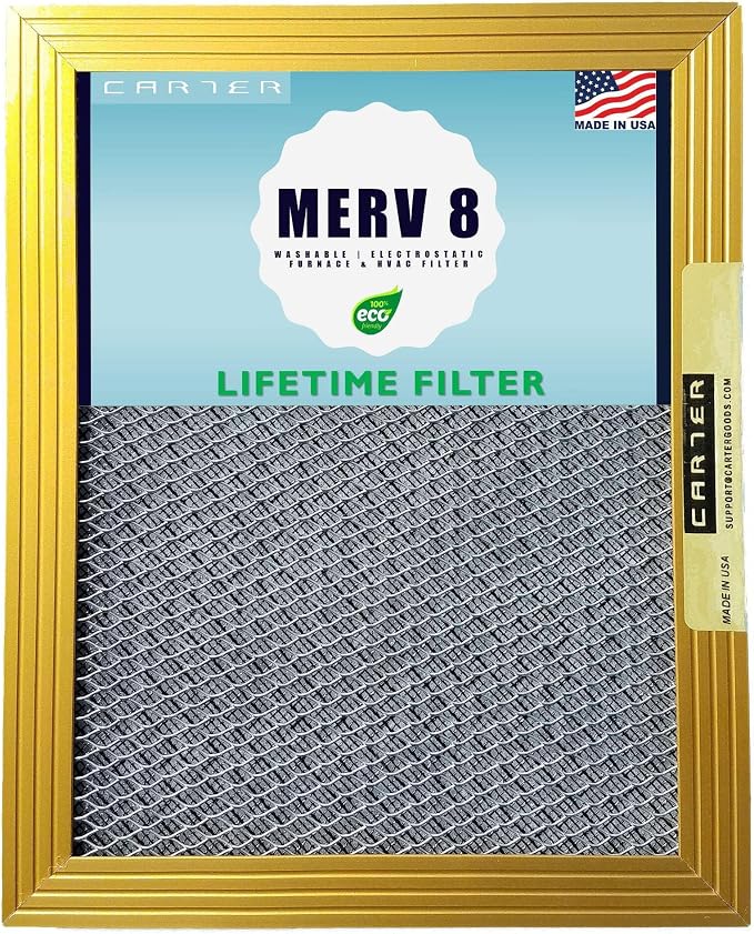 CARTER | Gold | MERV 8 | HVAC & Furnace Filter | Washable Electrostatic - Image 2