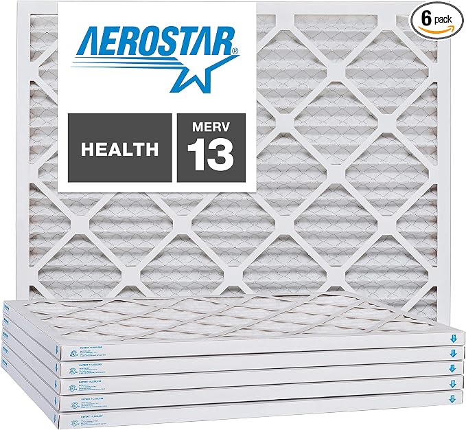 Aerostar 21 1/4x23 1/4x1 MERV 13, Pleated Air Filter, 21 1/4 x 23 1/4 x 1 by AirFiltersDelivered