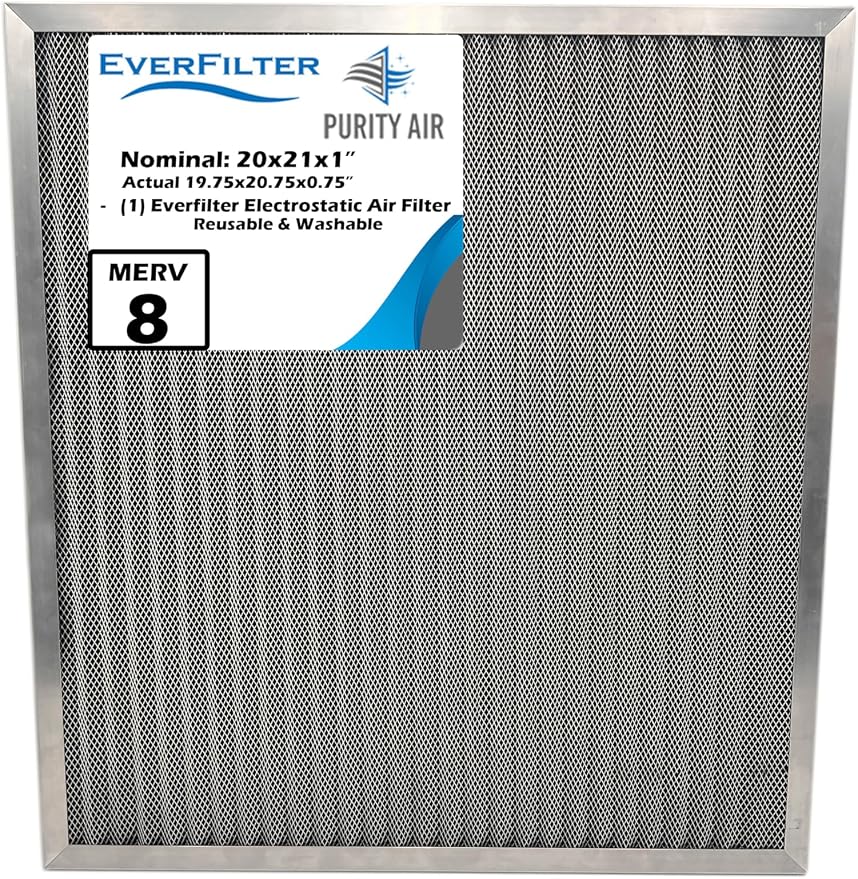 20x21x1 Electro-static Air Filter AC Furnace Filter, Reusable & Washable by PurityAir