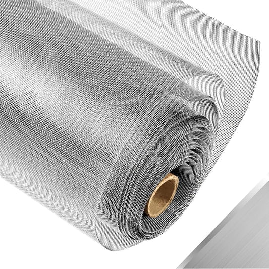 304 Stainless Steel Mesh Window Screen Roll, 35IN x 10FT Silver Metal Window by FCSOTSPS