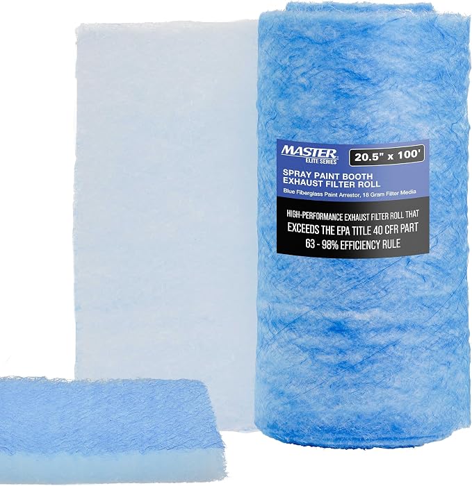 Master Elite Premium Paint Spray Booth Exhaust Filter Roll, 20.5" x 100' by MasterAirbrush