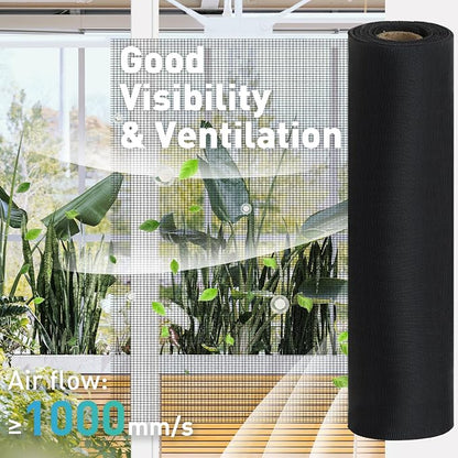 304 Stainless Steel Mesh Window Screen Roll, 35IN x 98.43FT Black Metal Window - Image 4