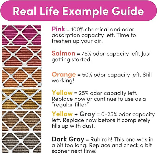 Colorfil 20x20x1 Air Filter | Made in the USA | Color Changing | Remove Cat and - Image 2