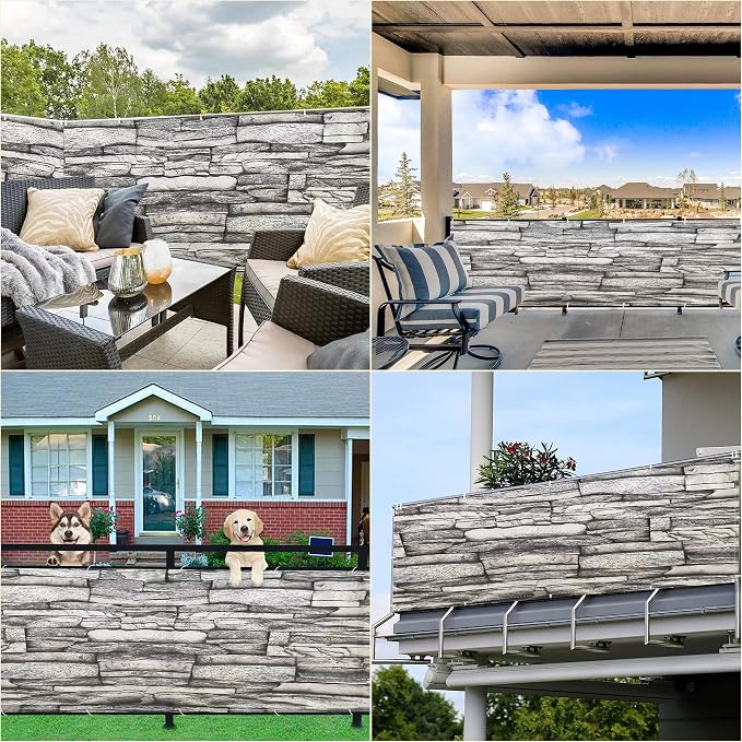 Privacy Fence Screen 4.9' x 19.7' Durable UV-Resistant Outdoor Dog Fence - Image 7