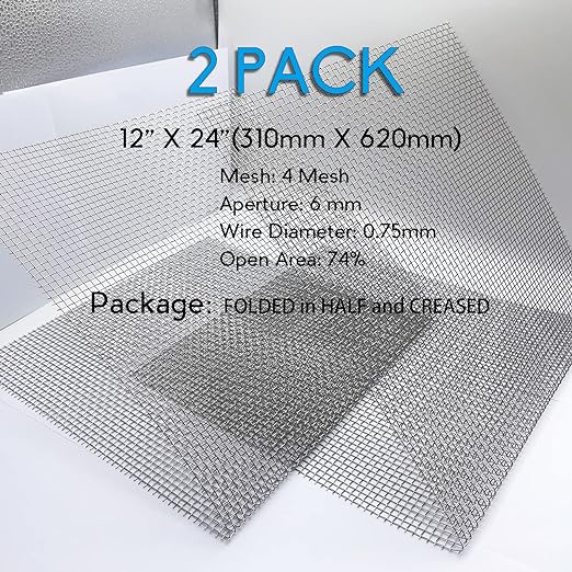 Upgraded 2PACK SS Wire Mesh, 4 Mesh Completely Welded, 12 X 24 in, Stainless 304 - Image 2