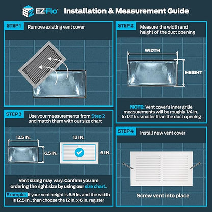 EZ-FLO 12 x 6 Inch Return Air Vent Cover - Image 3